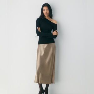 Aritzia Slip Satin Maxi Skirt